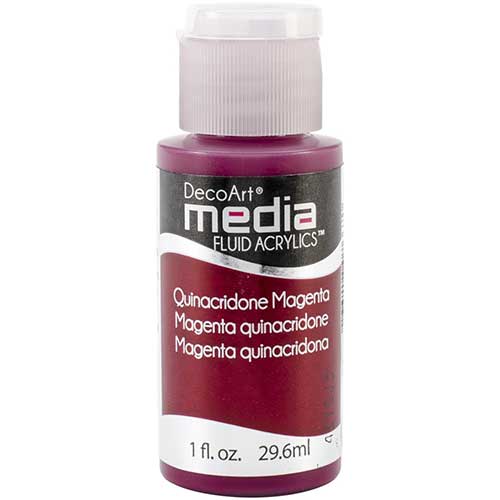 DecoArt Media Fluid Acrylic Paint - Quinacridone Magenta